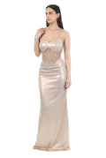 Lumière Sculpted Satin Gown