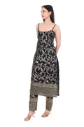 Noir Zari Embroidered Straight Kurti Set
