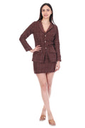 Brunelle Textured Blazer Skirt Co-ord Set