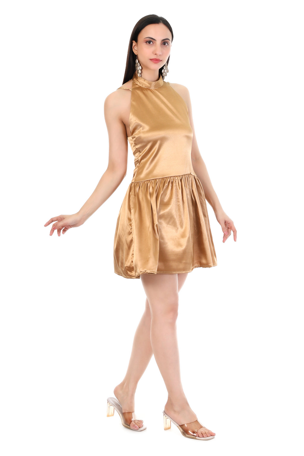 Golden Hour Halter Dress