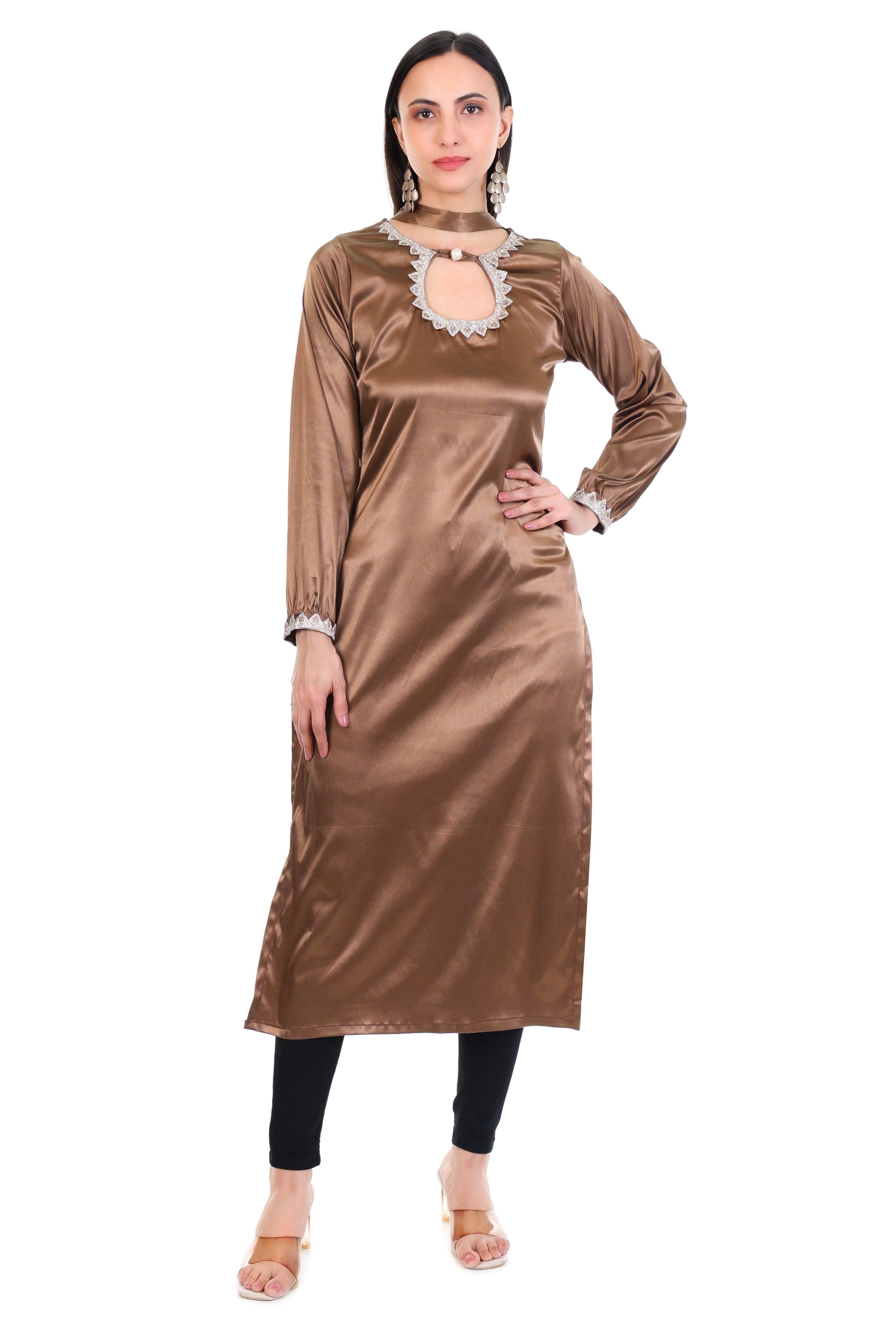 Bronze Aura Keyhole Kurti