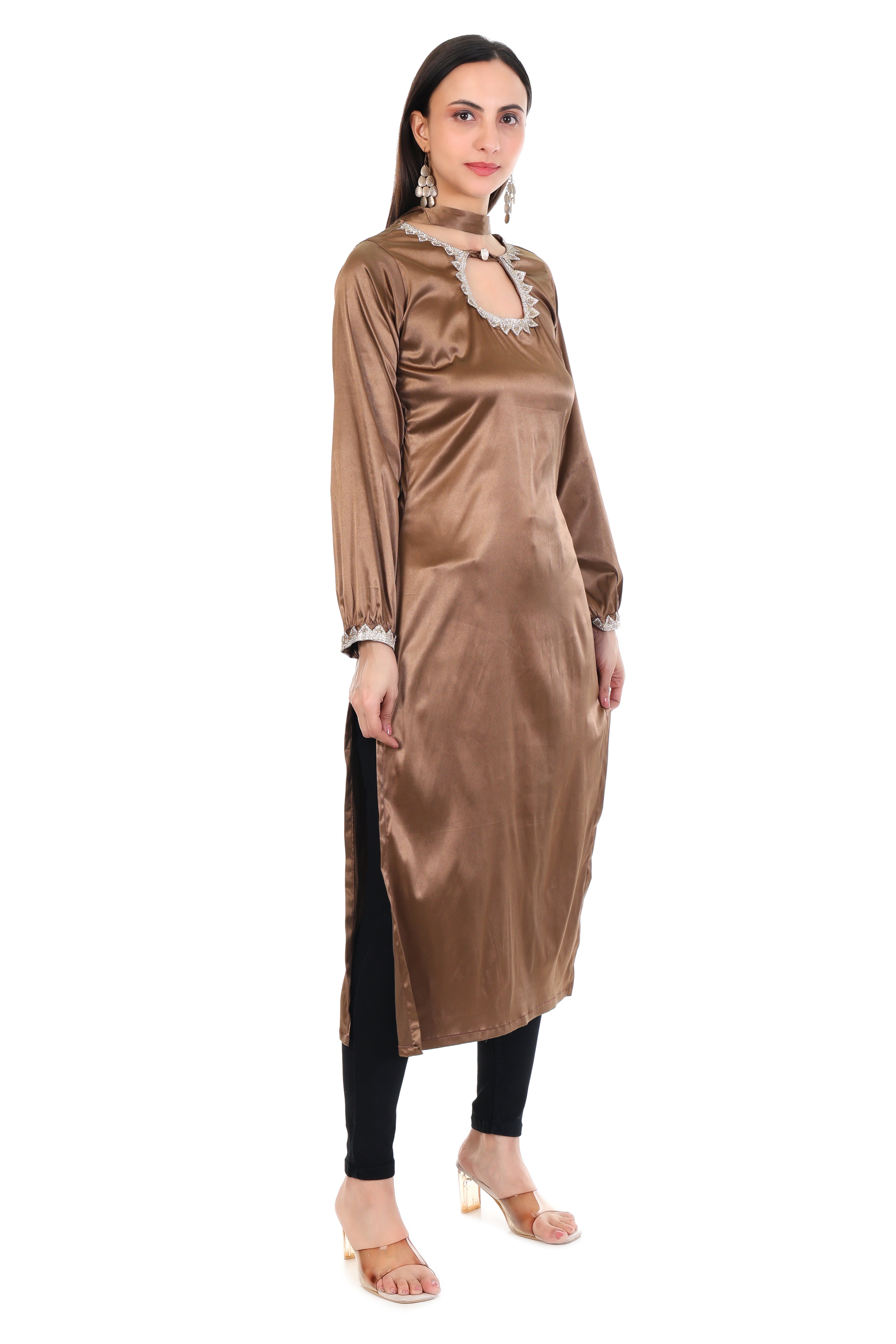 Bronze Aura Keyhole Kurti