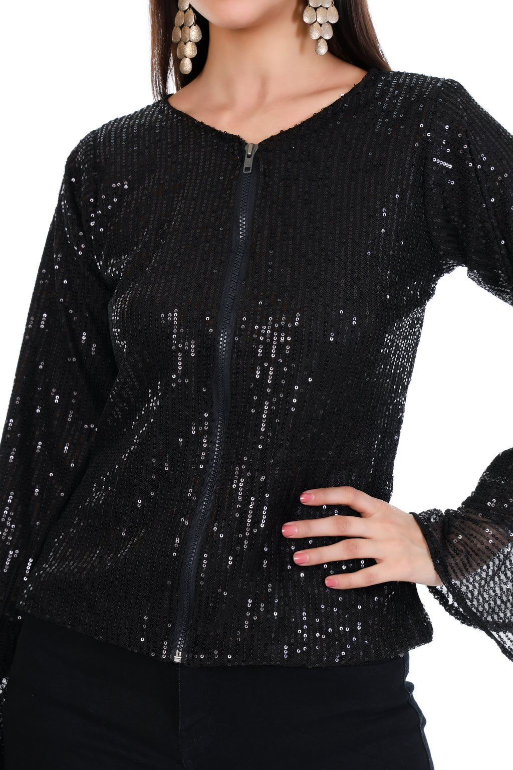 Midnight Glow Sequin Jacket