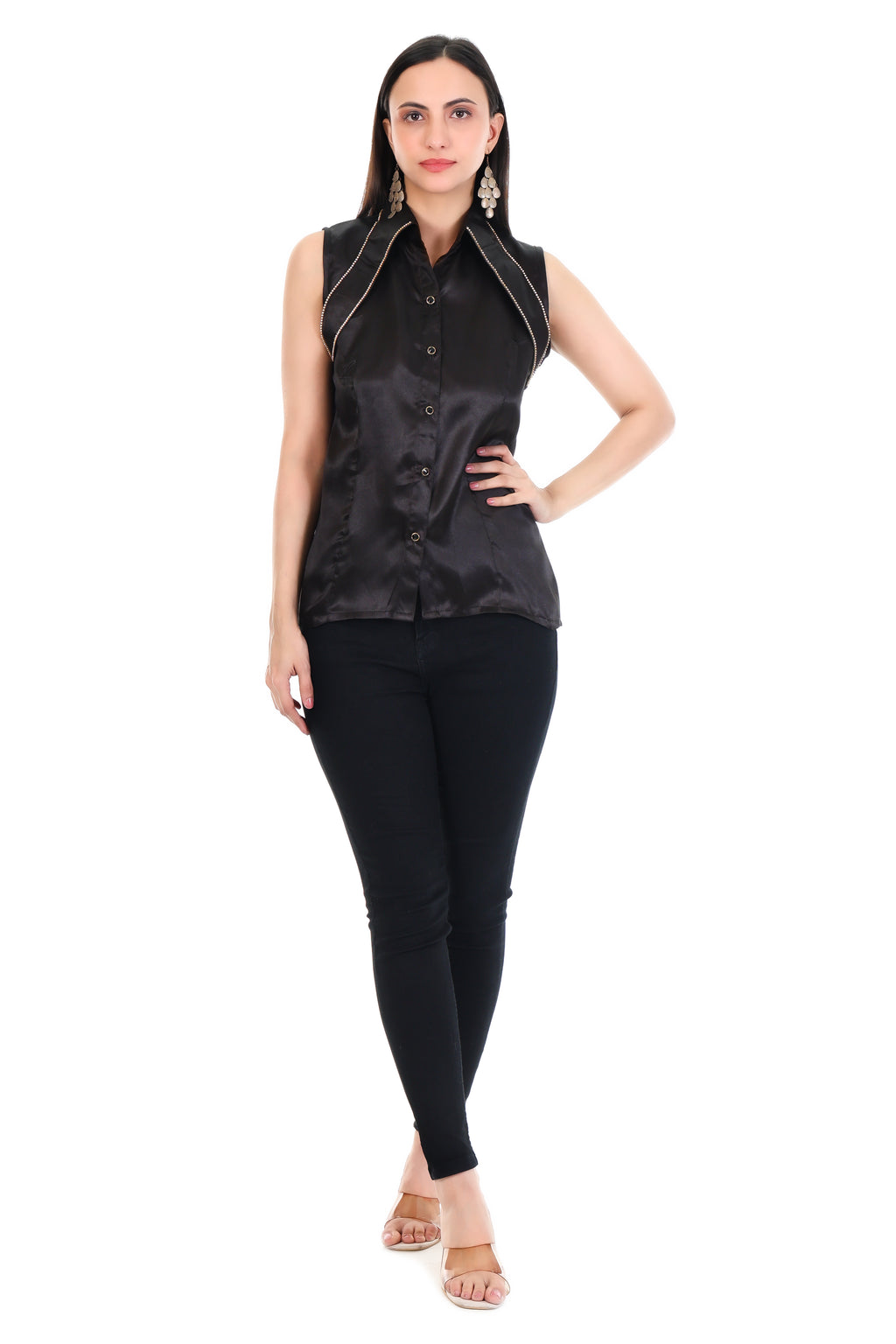 Midnight Poise Sleeveless Top