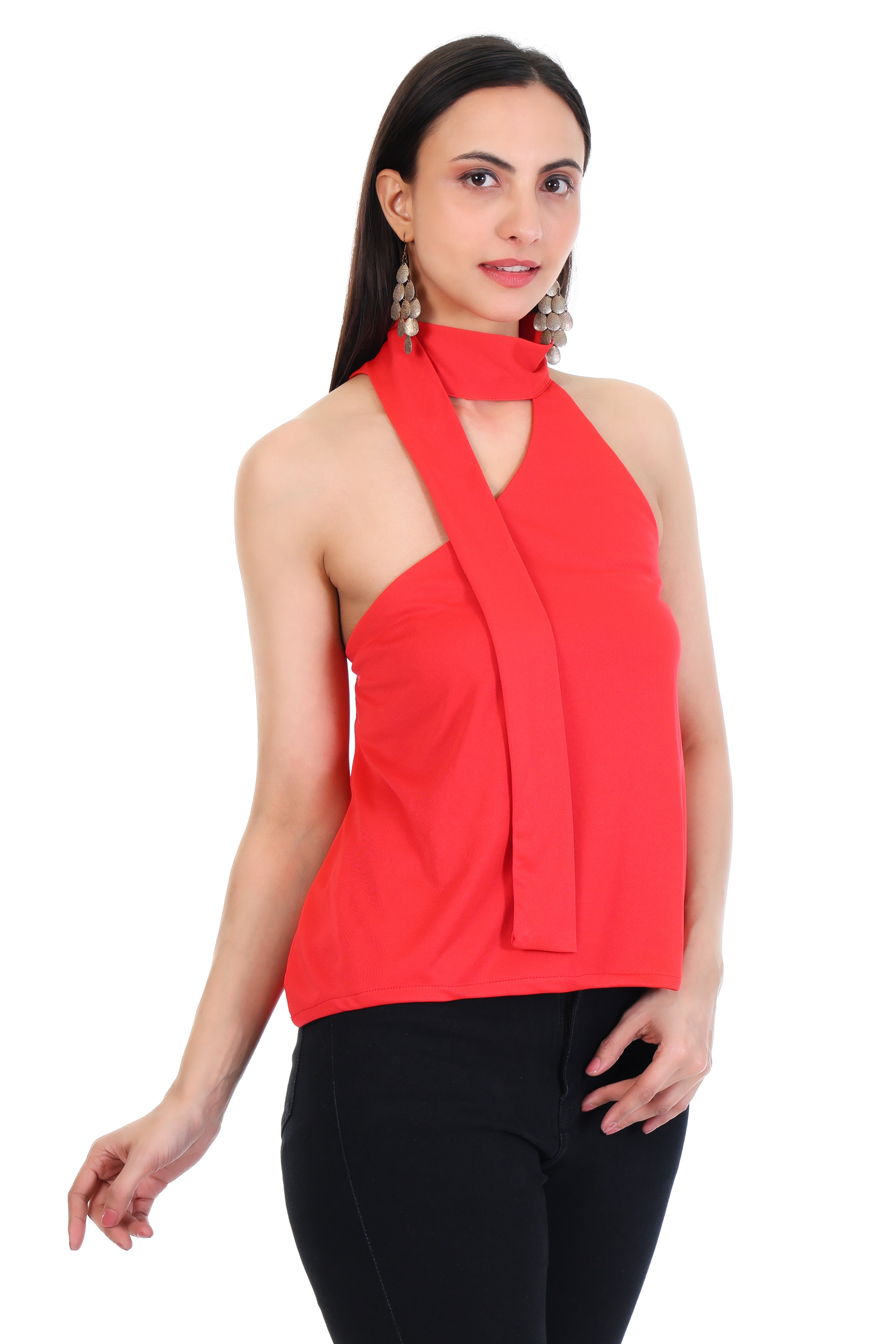 Halter Neck-Tie Top