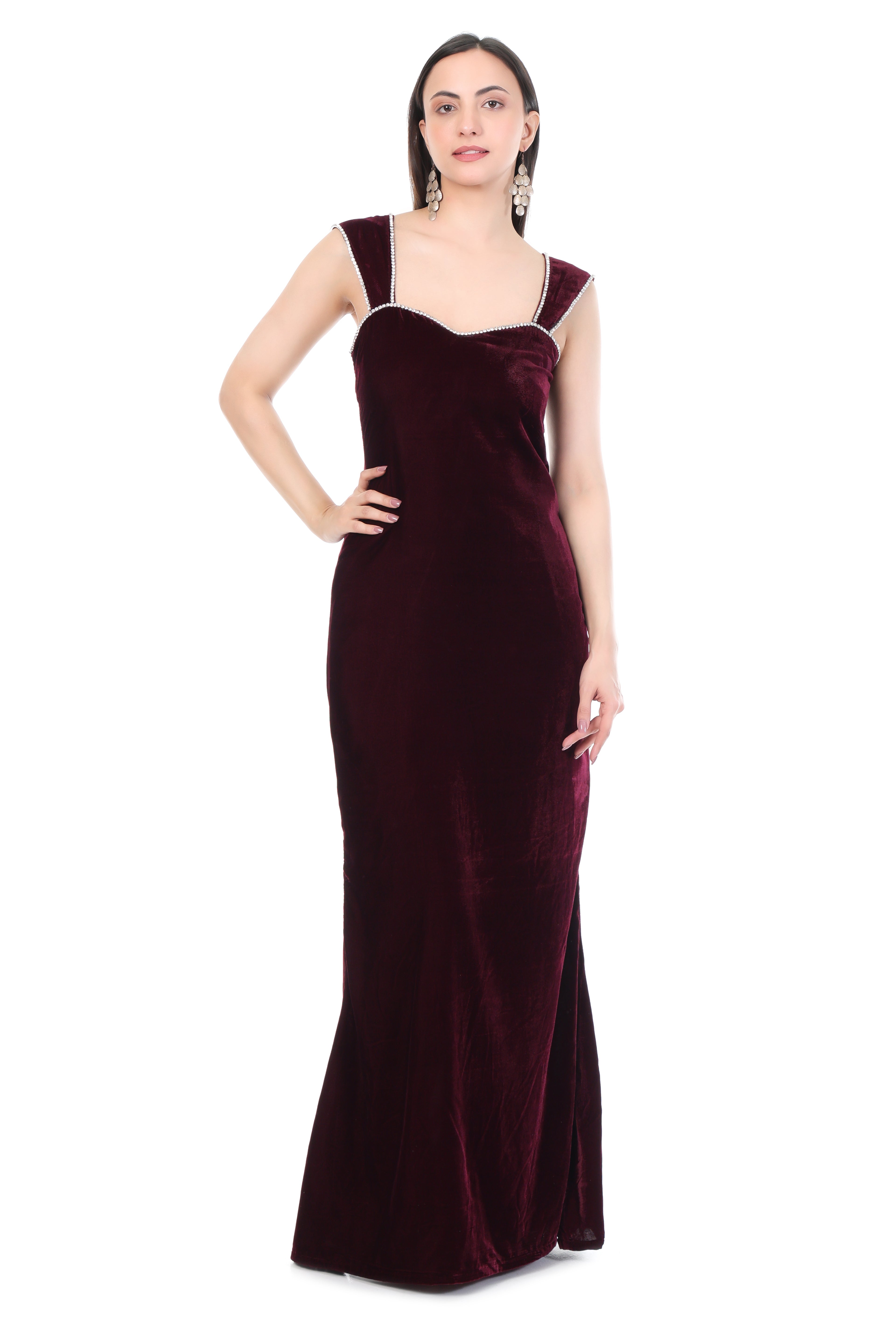 Velvet Column Gown
