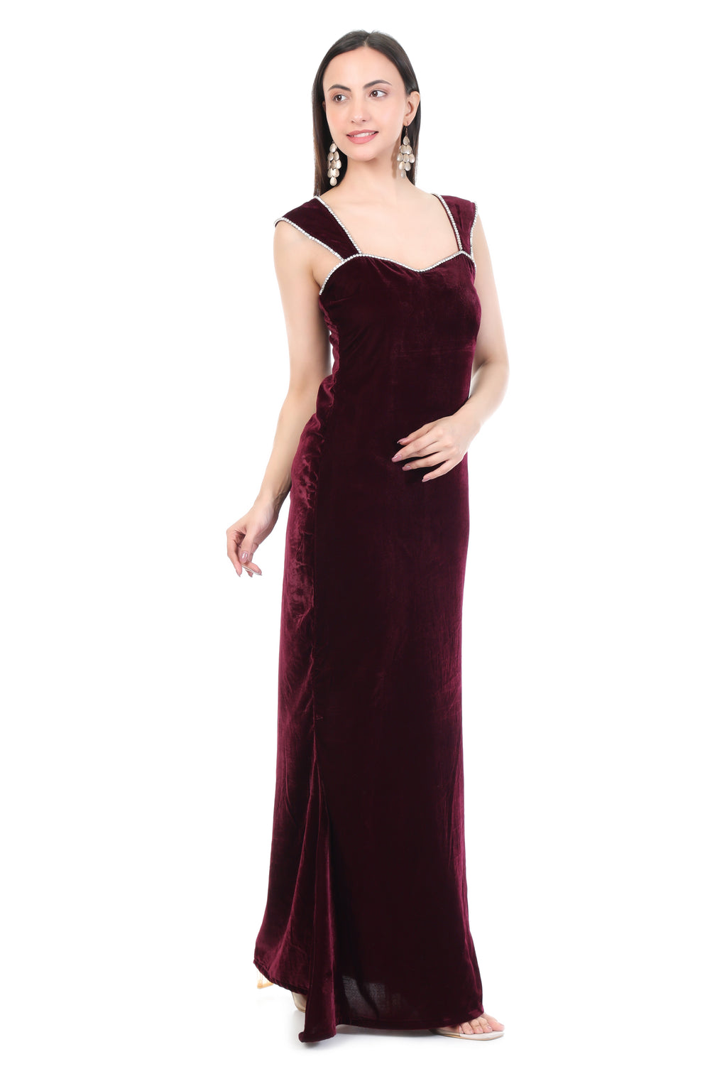 Velvet Column Gown