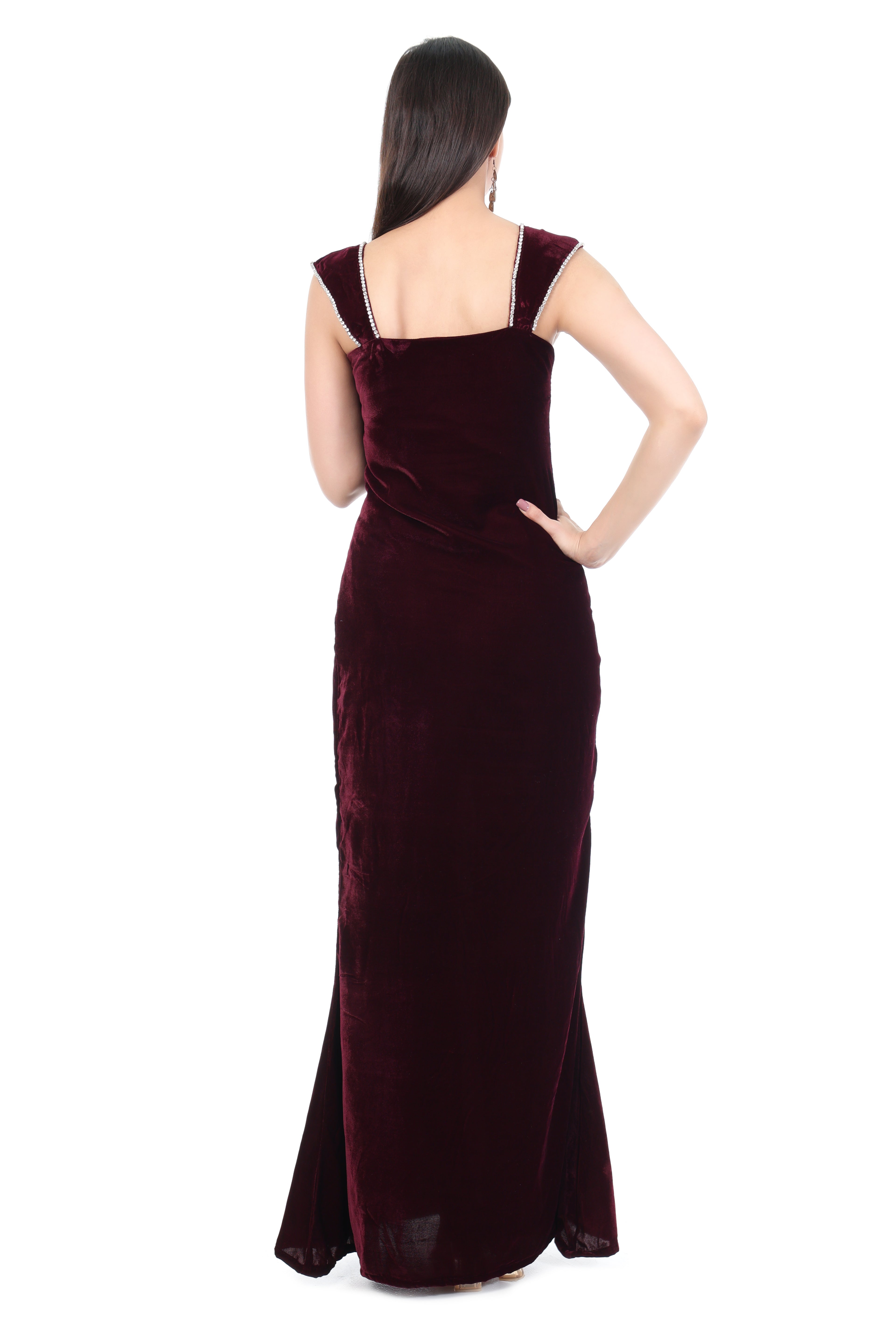 Velvet Column Gown