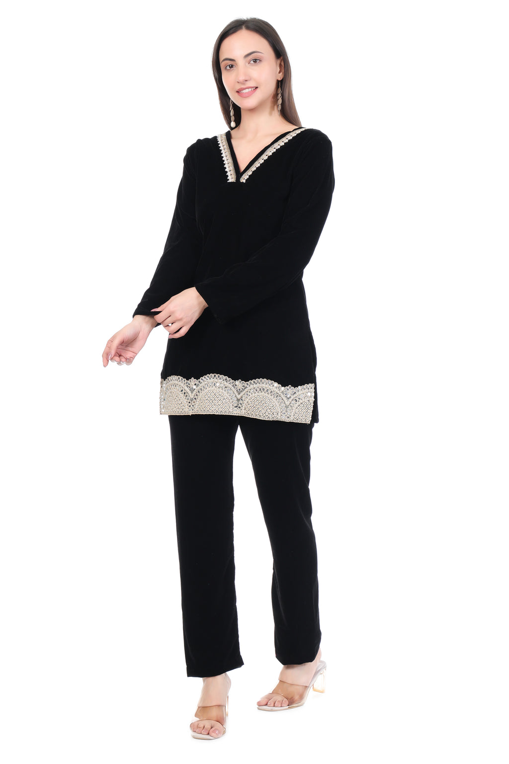 Noir Crest Kurta Set