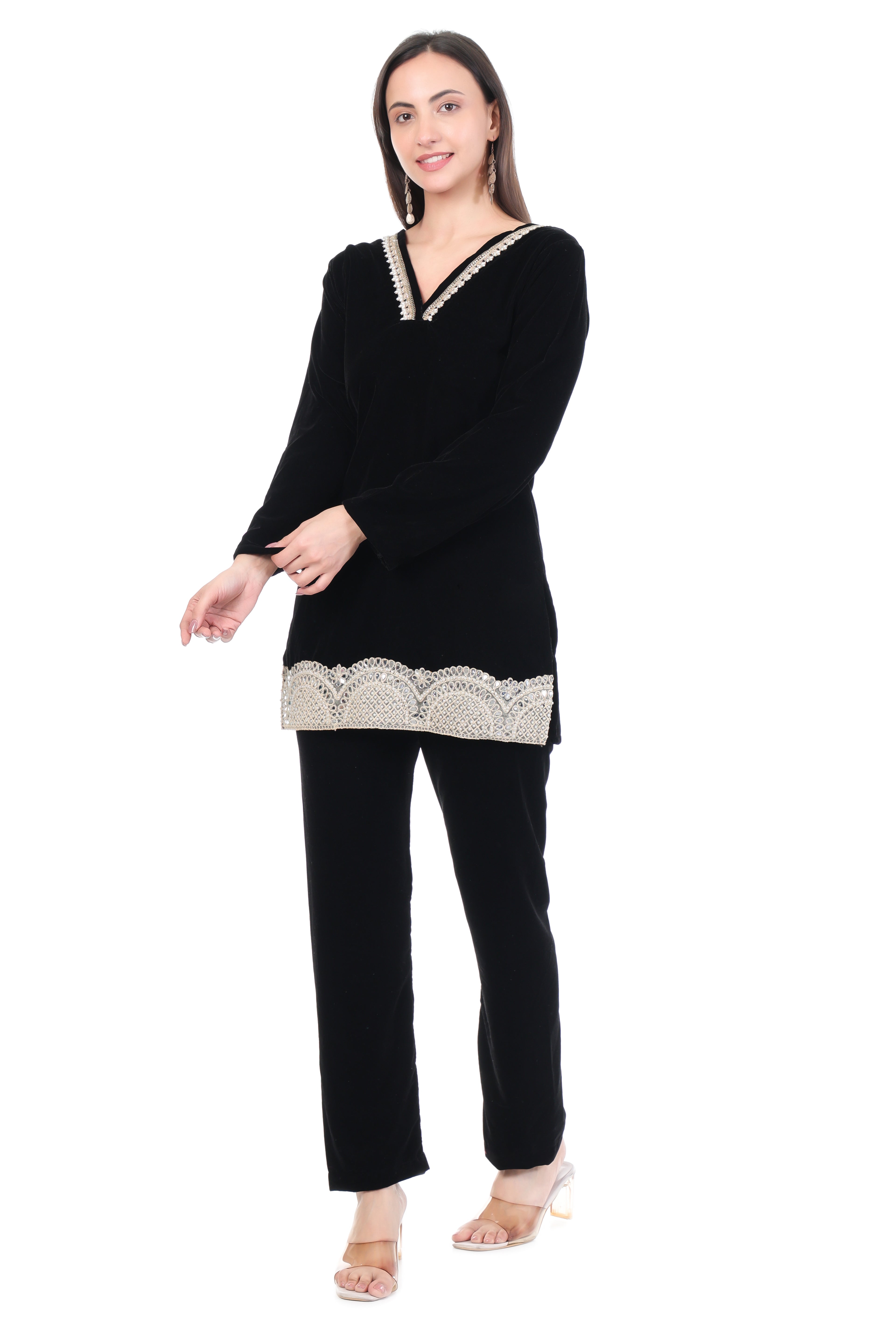 Noir Crest Kurta Set