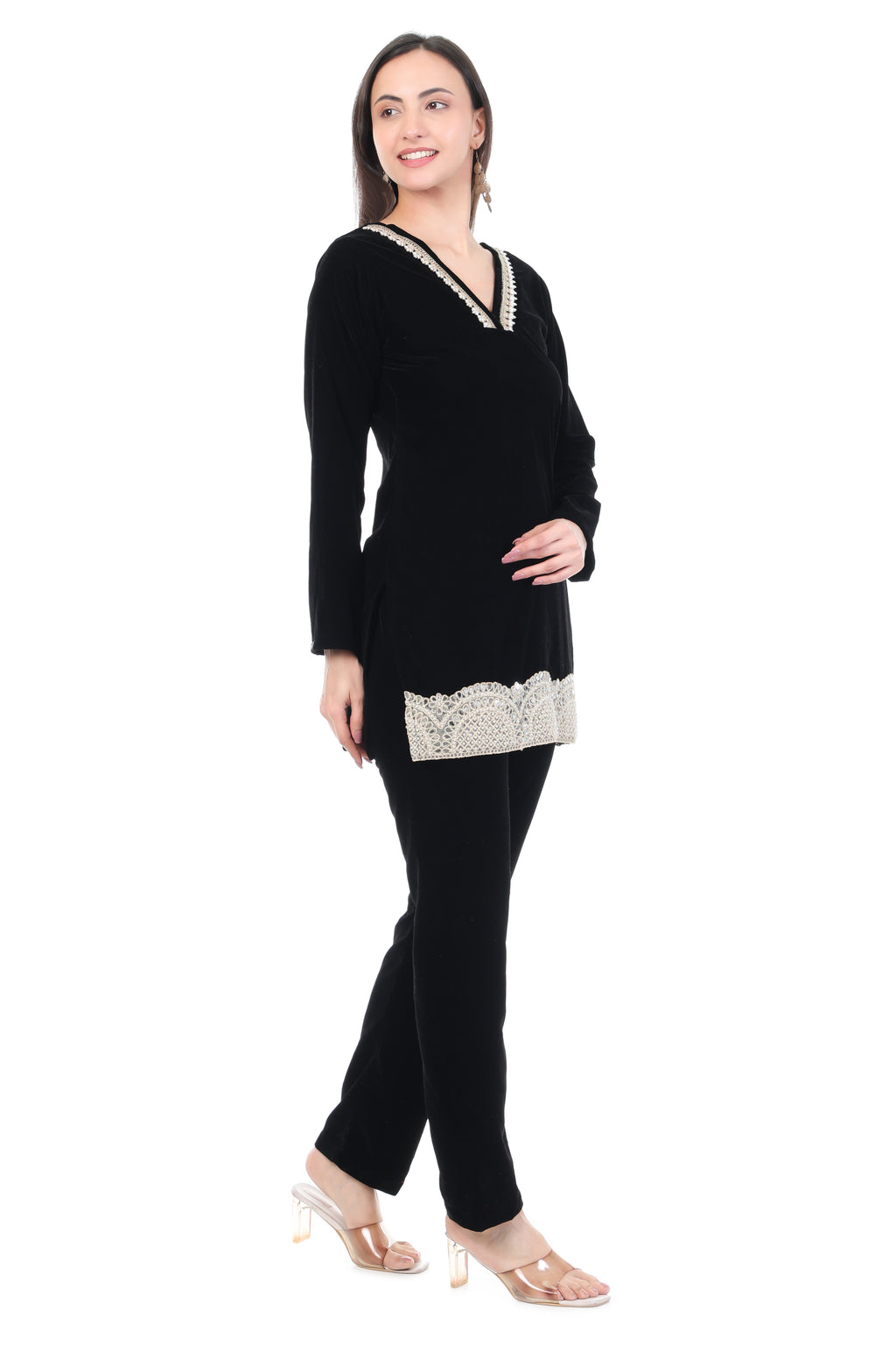 Noir Crest Kurta Set
