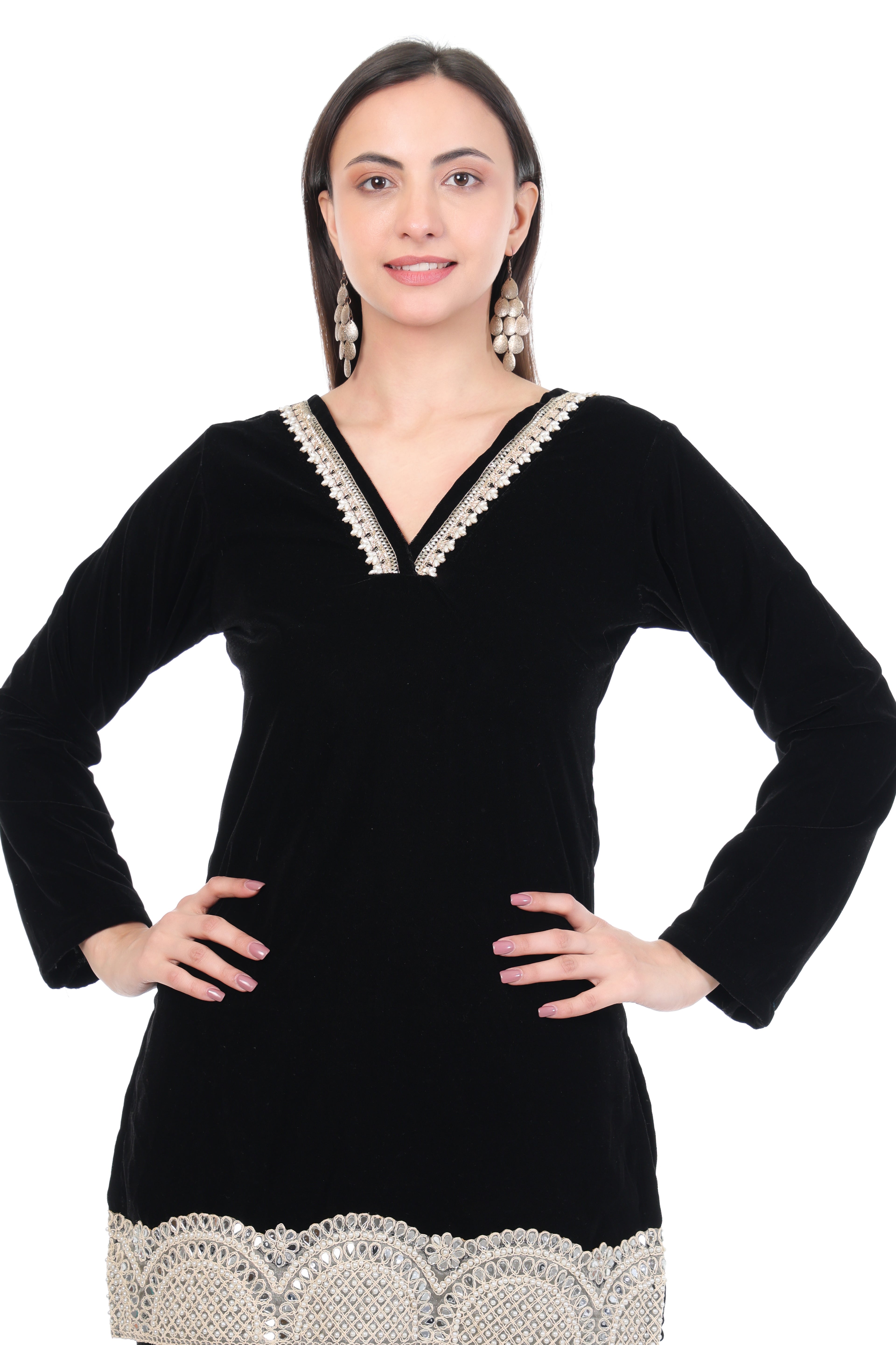 Noir Crest Kurta Set