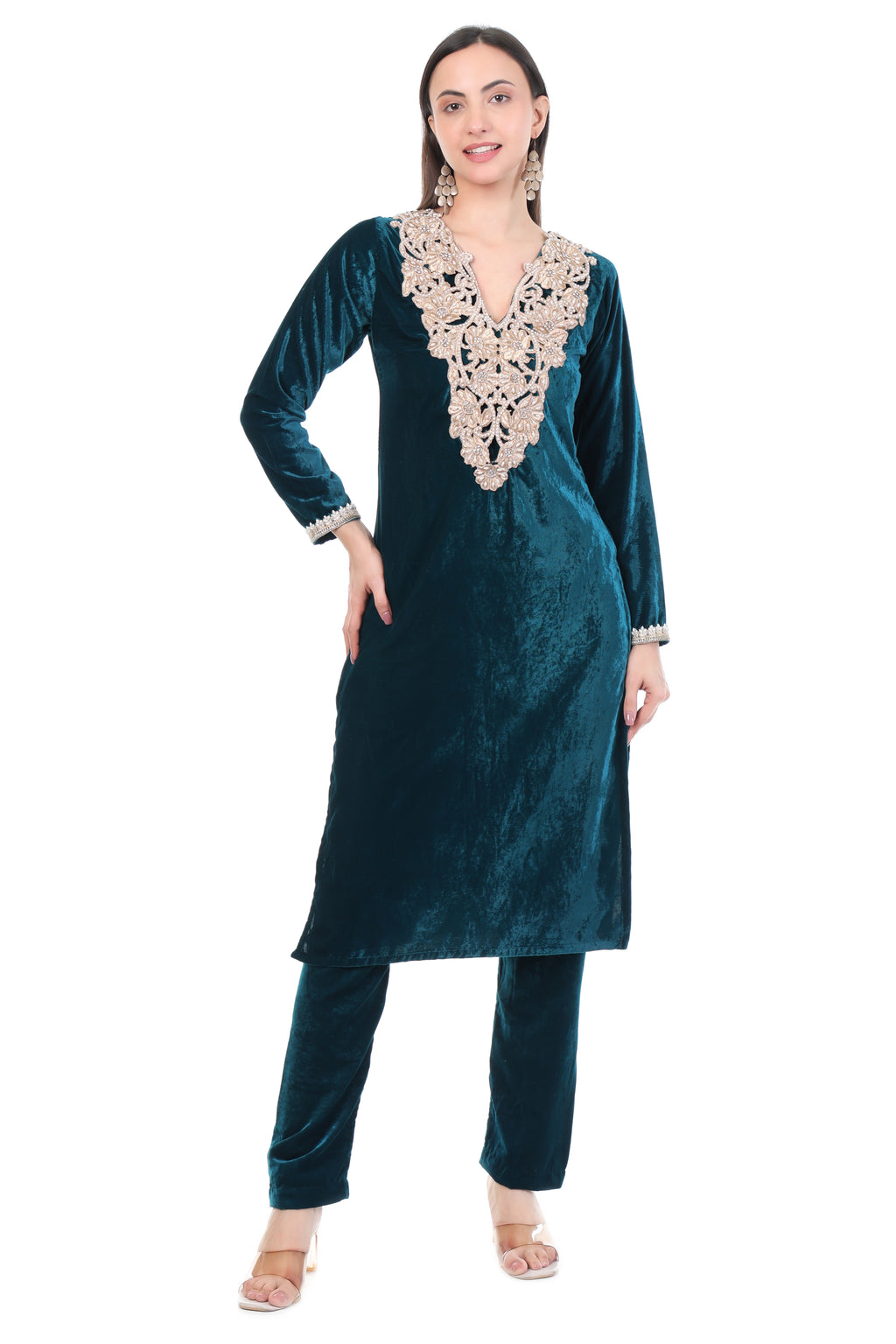 Deep Emerald Evening Kurta Set