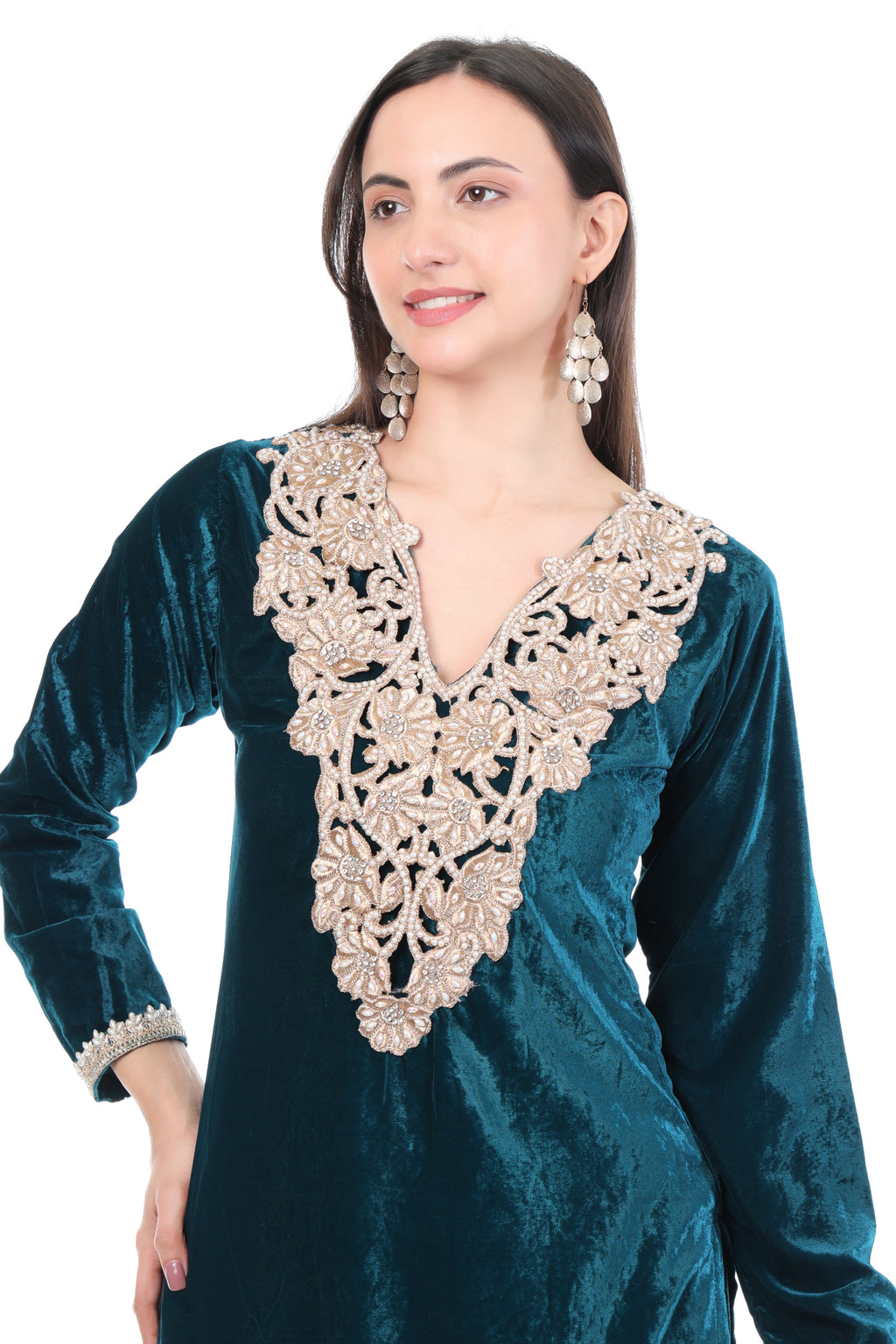 Deep Emerald Evening Kurta Set