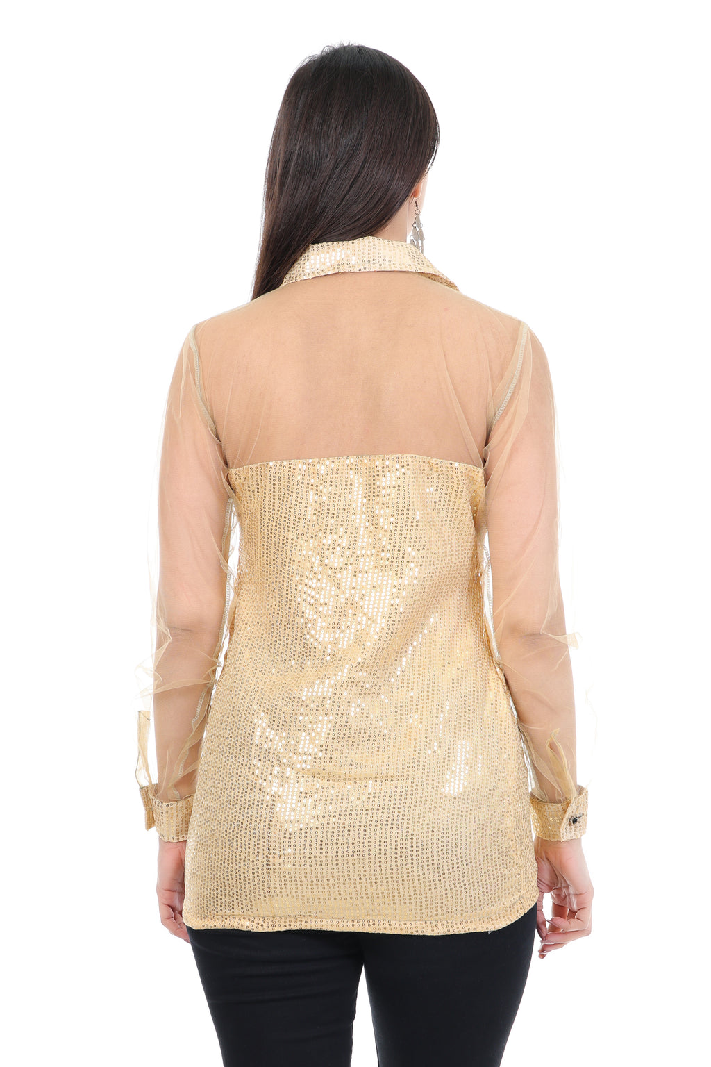 Y2K Retro Style Golden Shirt