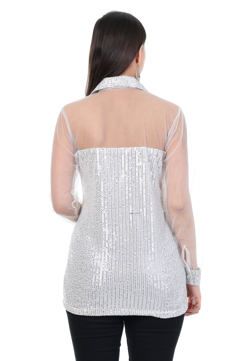 Y2K Retro Style Silver Shirt