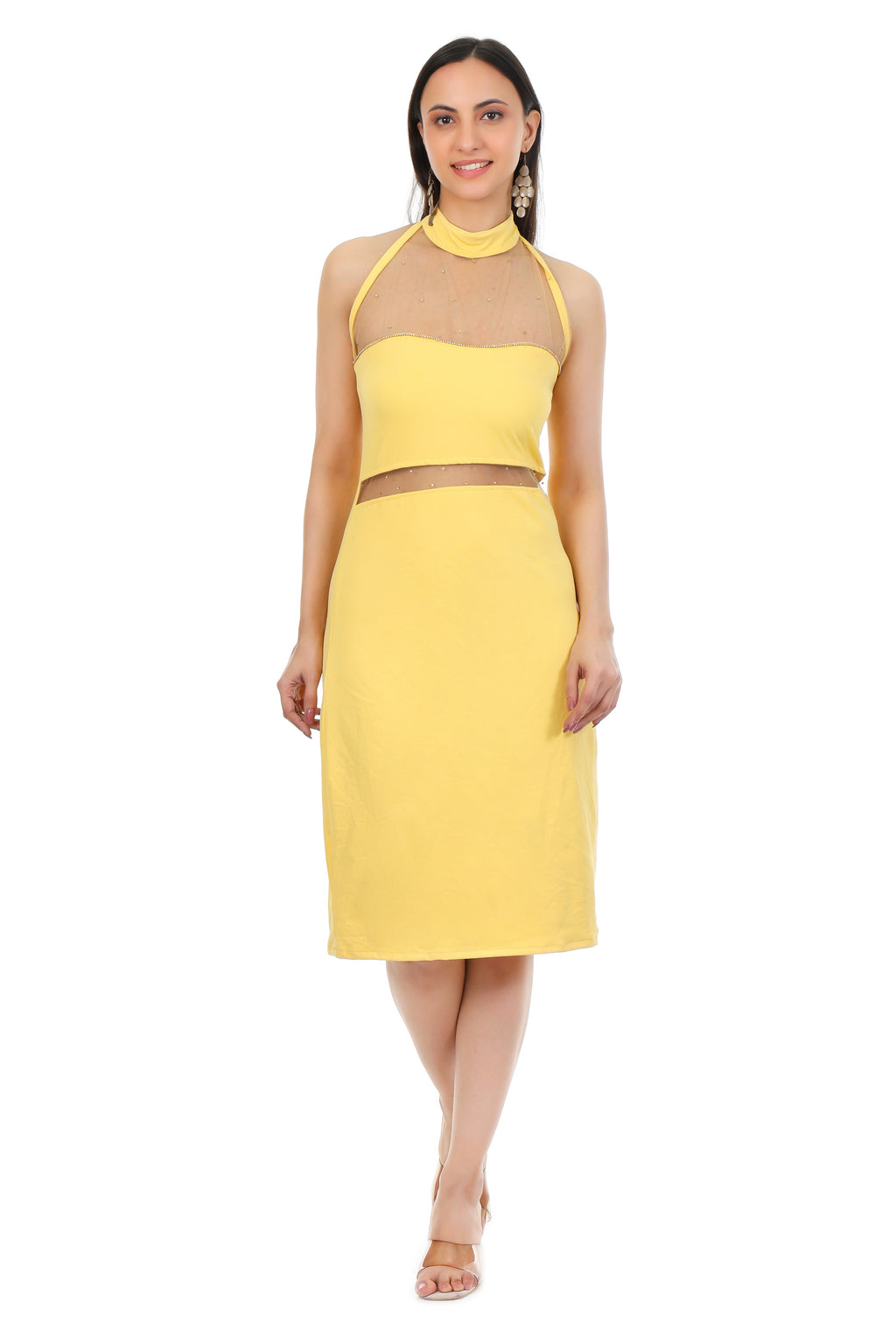 Sunlit Halo Midi Dress