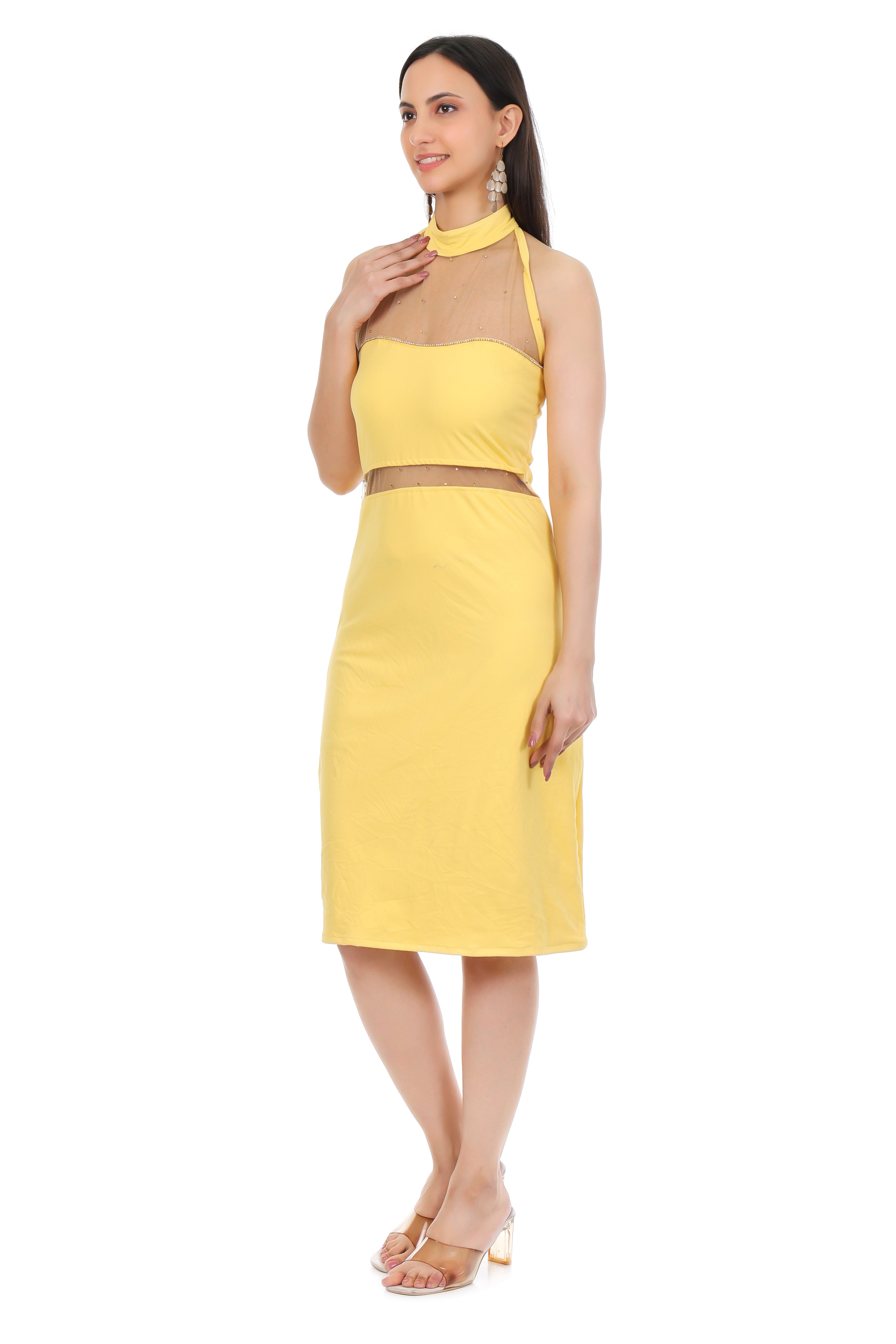 Sunlit Halo Midi Dress