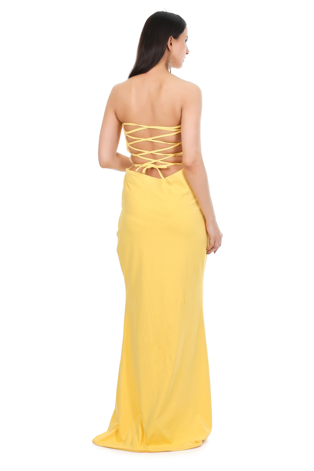 Strapless Embellished Evening Gown