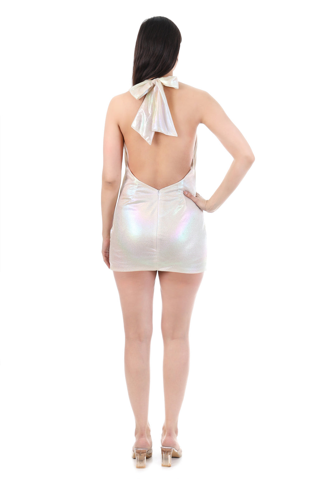 Opalite Halter Mini Dress