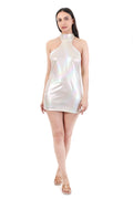 Opalite Halter Mini Dress