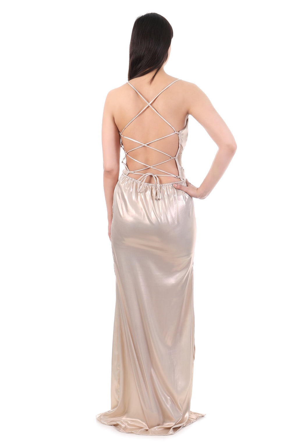 Lumière Sculpted Satin Gown