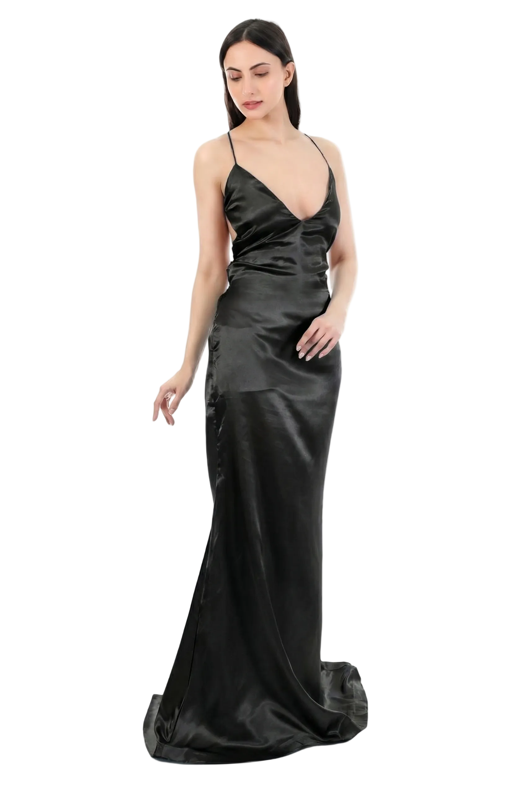 Ice Satin Slip Maxi Dress