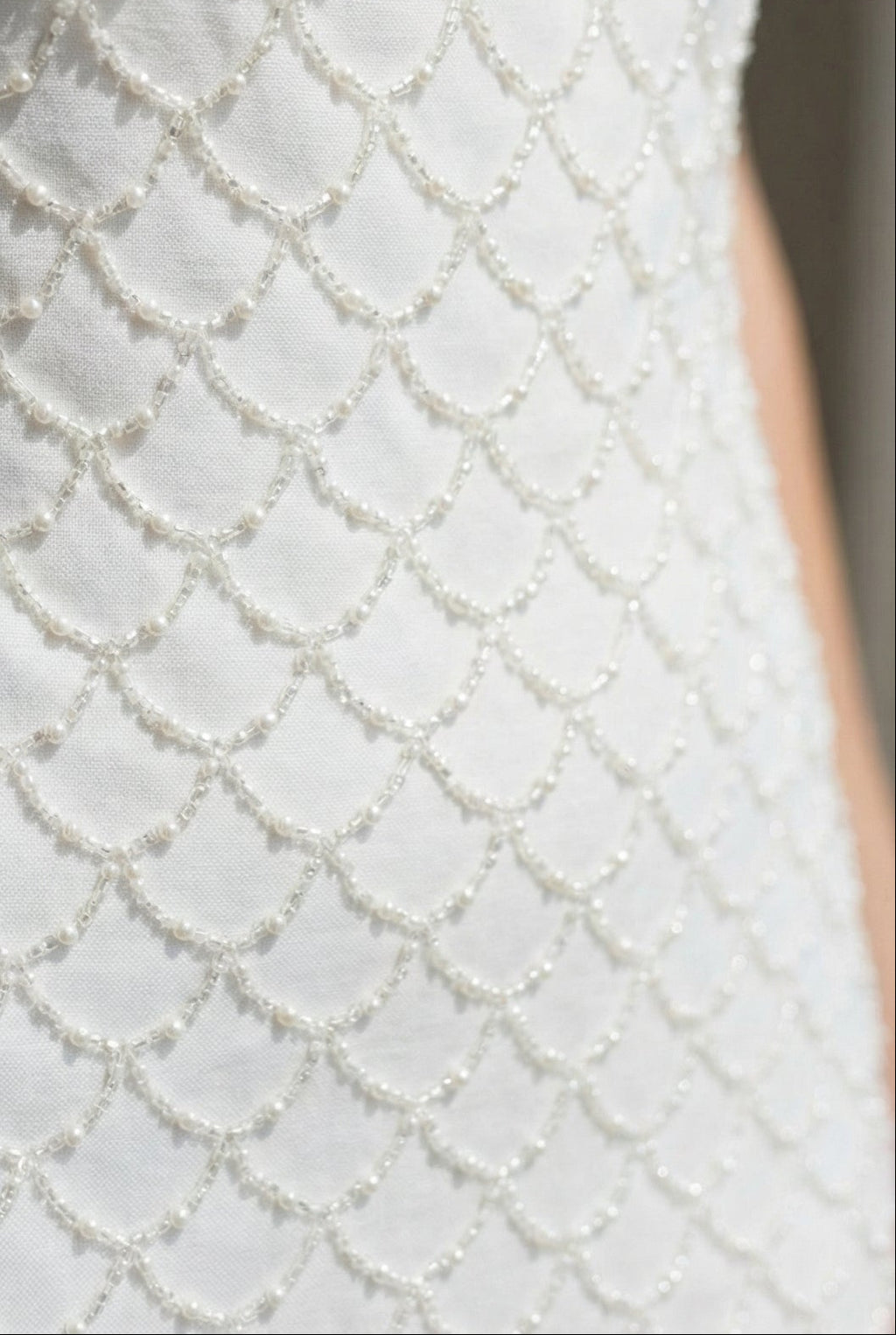 Ivory Lumière Pearl Mini Dress