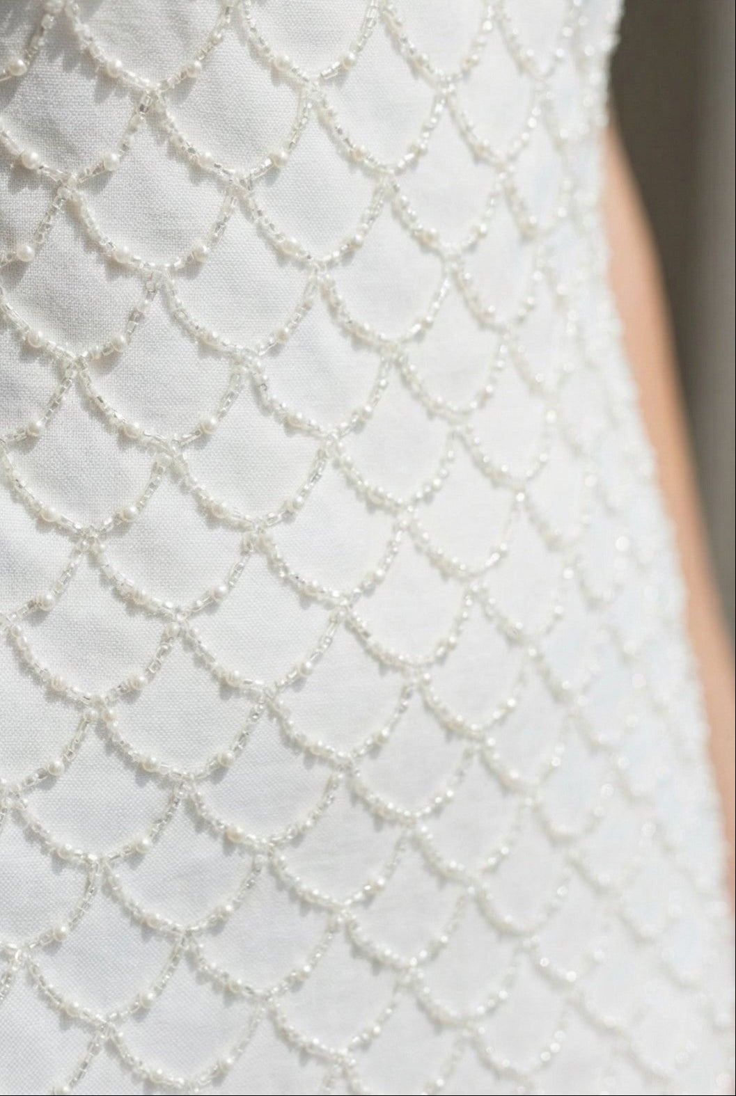 Ivory Lumière Pearl Mini Dress