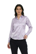 Lumière Lilac Satin Classic Shirt