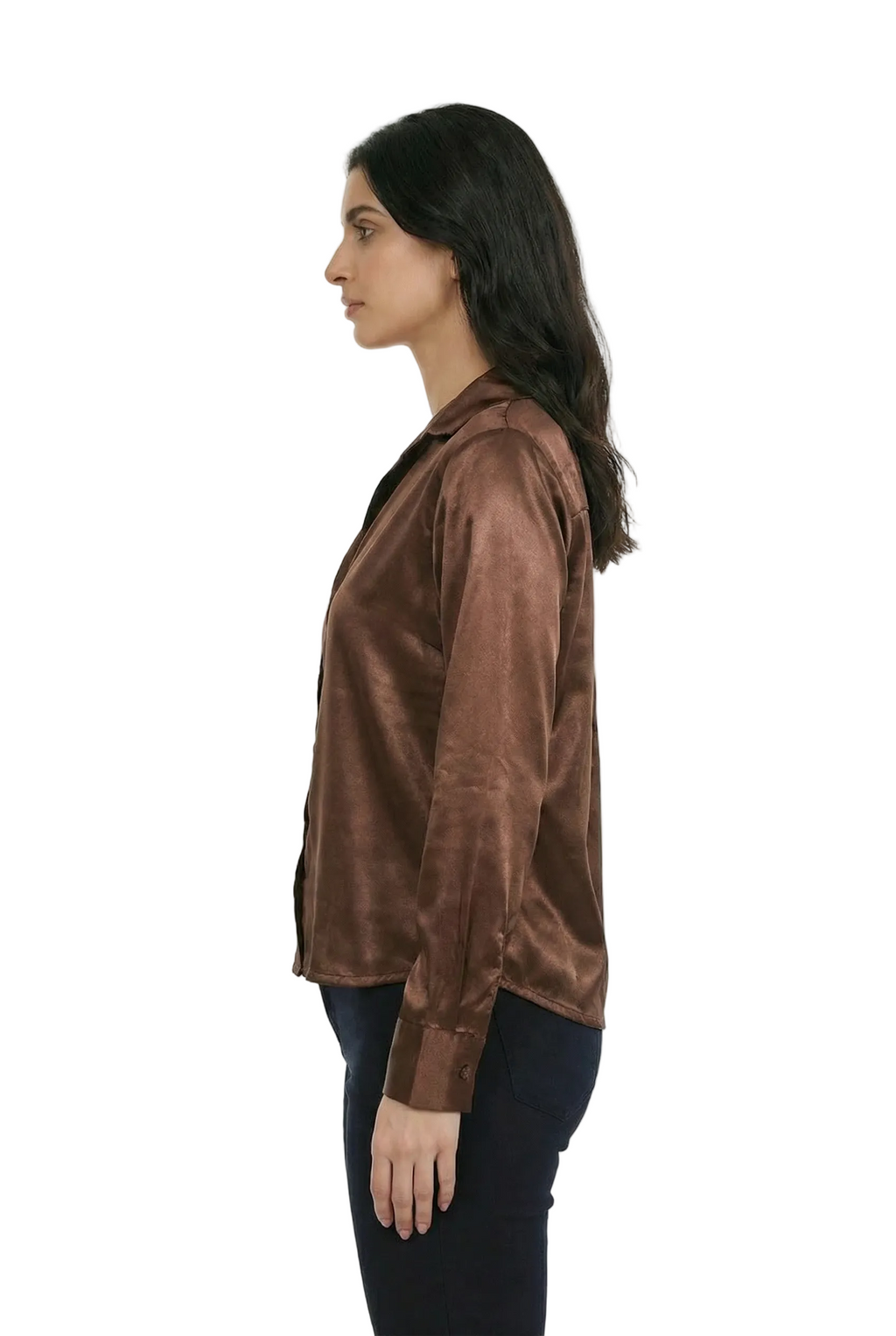 Éclipse Mocha Satin Classic Shirt