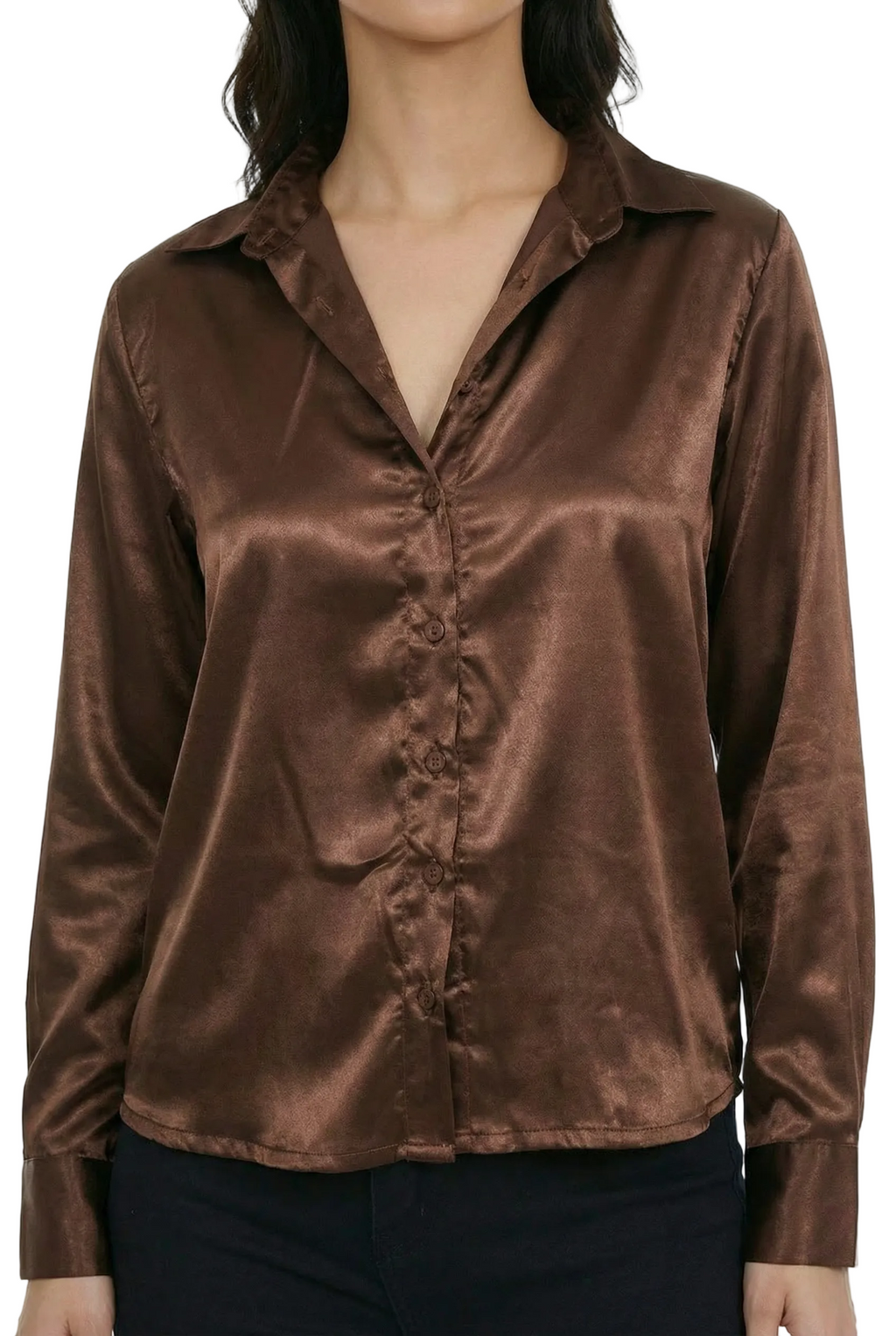 Éclipse Mocha Satin Classic Shirt