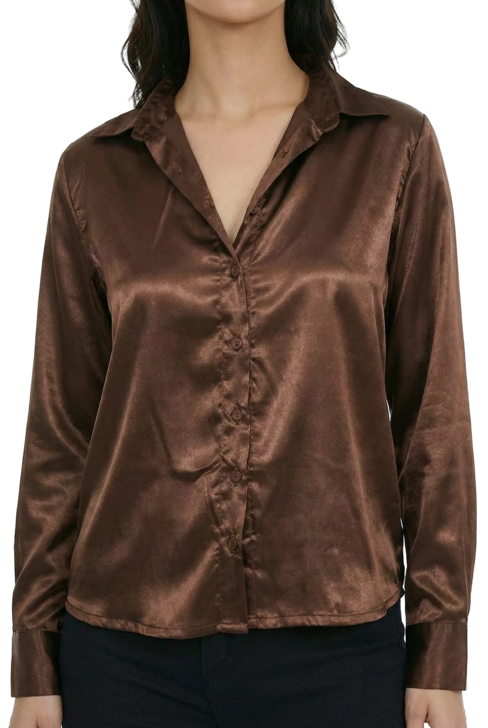 Éclipse Mocha Satin Classic Shirt