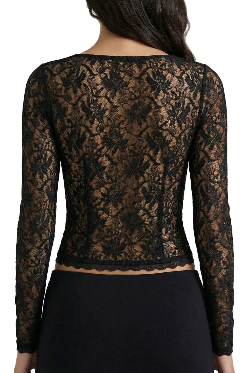 Noir Elara Lace Sleeve Top