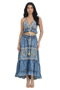Indigo Mariposa Embroidered Co-Ord Set