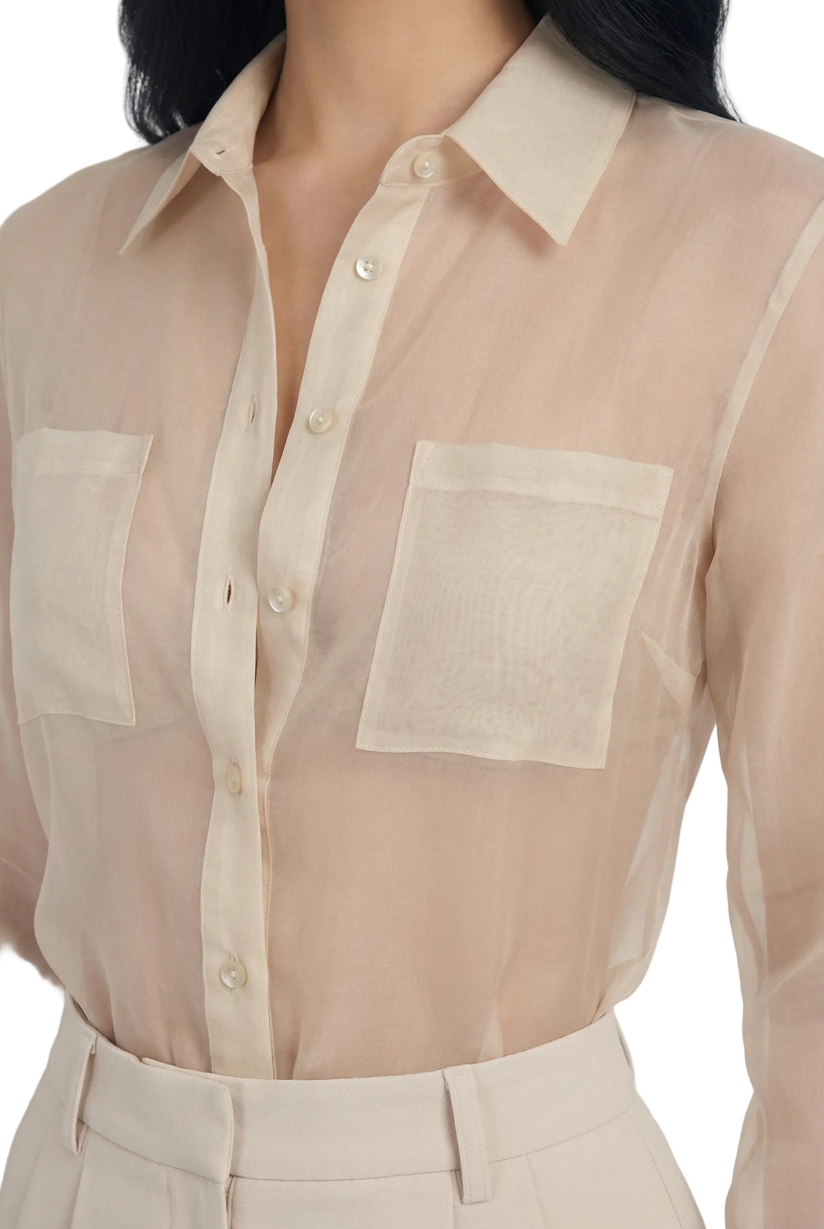 Sheer Ivory Classic Shirt