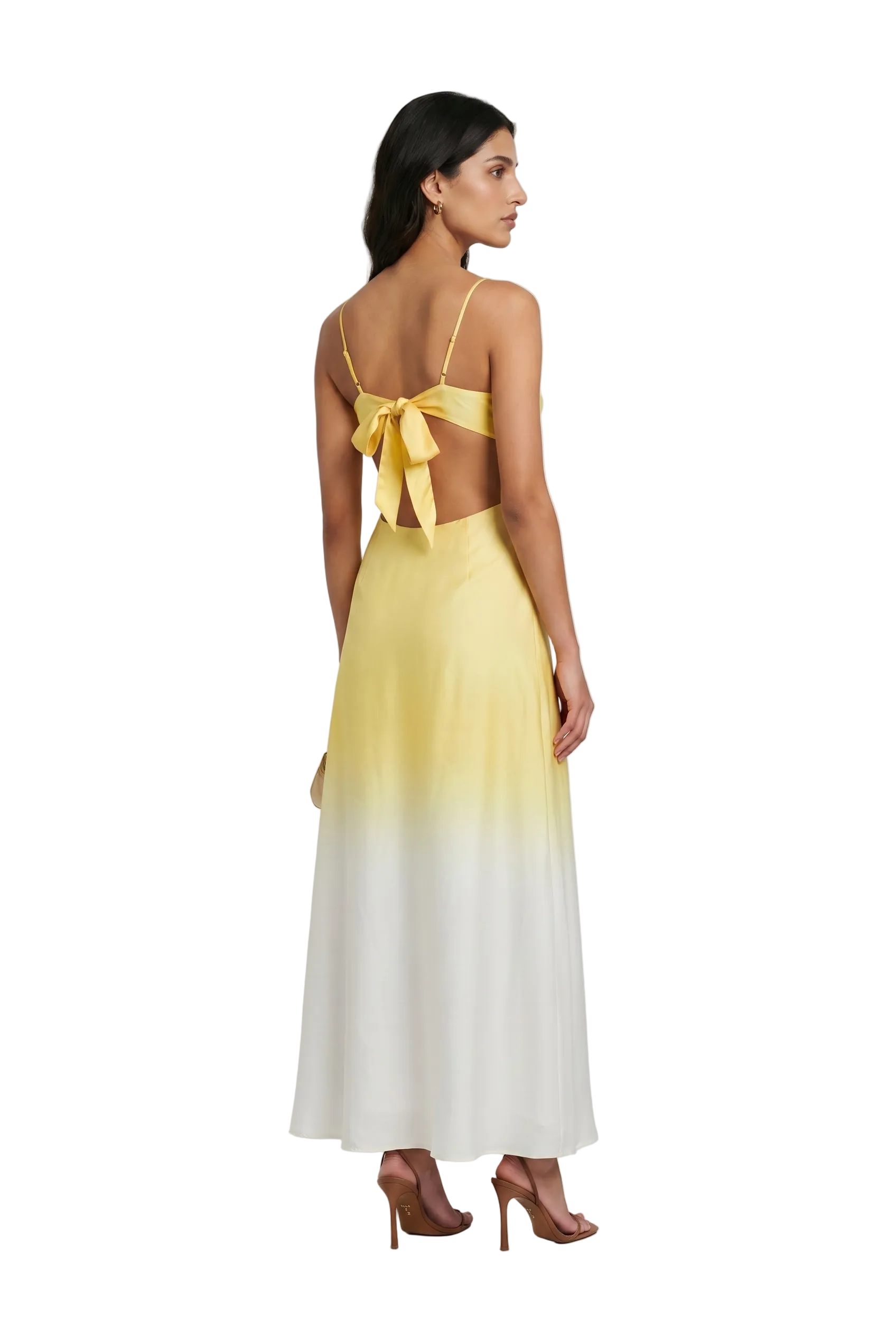 Sunlit Ombre Cut-Out Maxi Dress