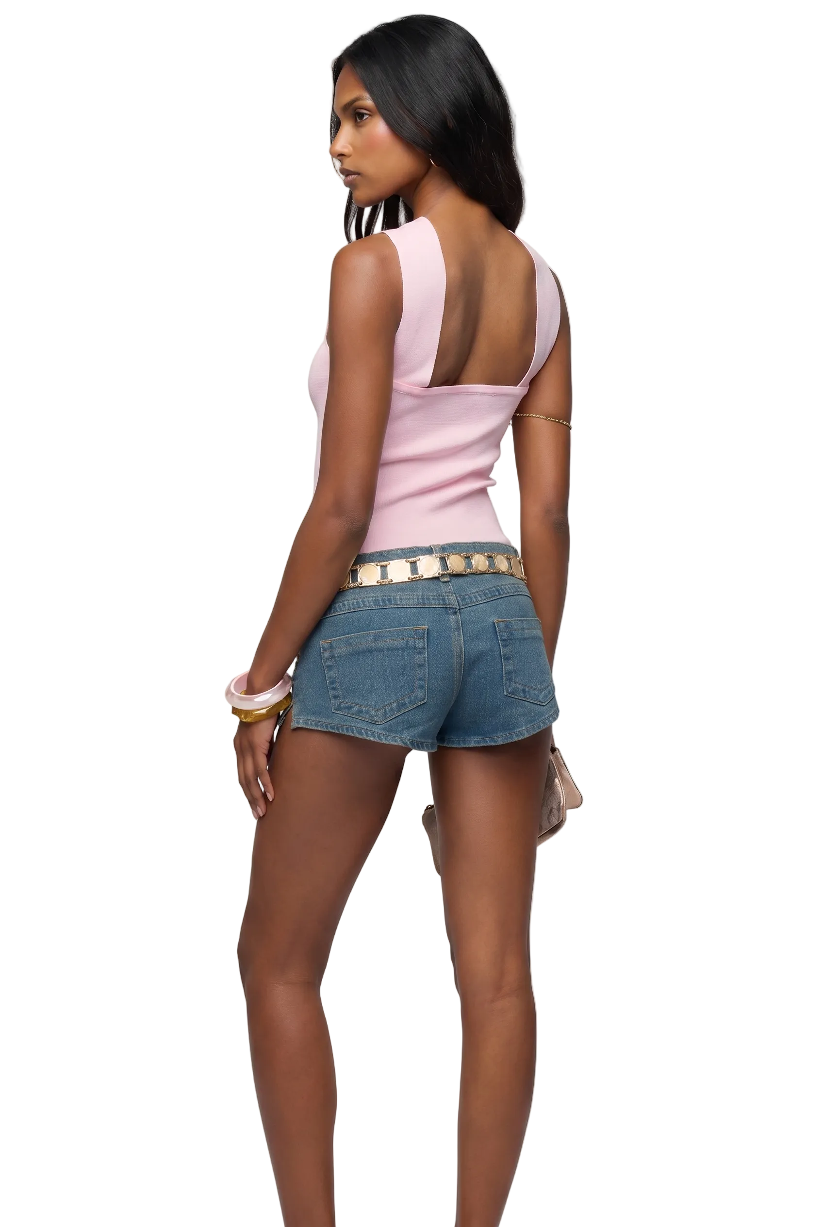 Aura Knot Halter Fitted Top