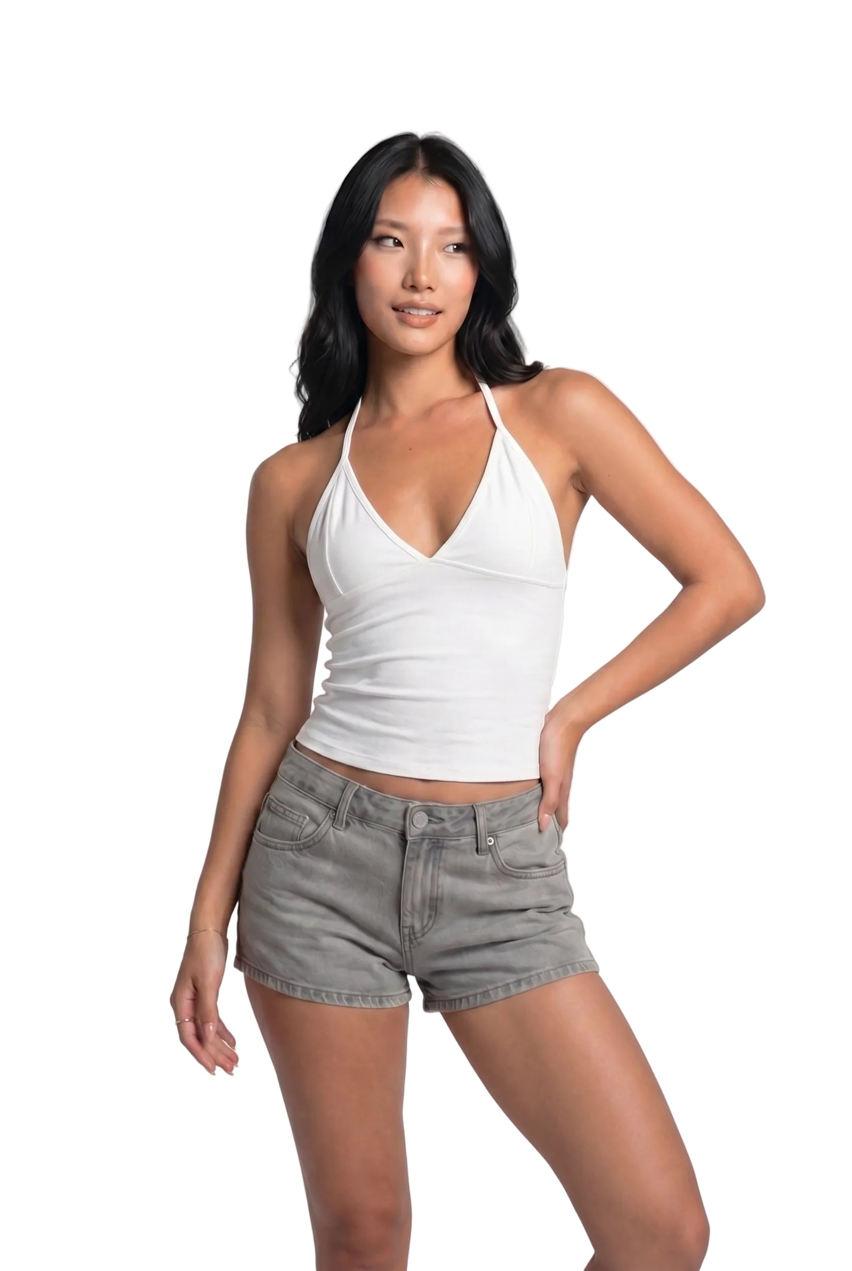 Essential Halter Neck Fitted Top