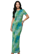 Ocean Mist Mesh Maxi Dress