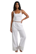 Lace Hem Relaxed Pants