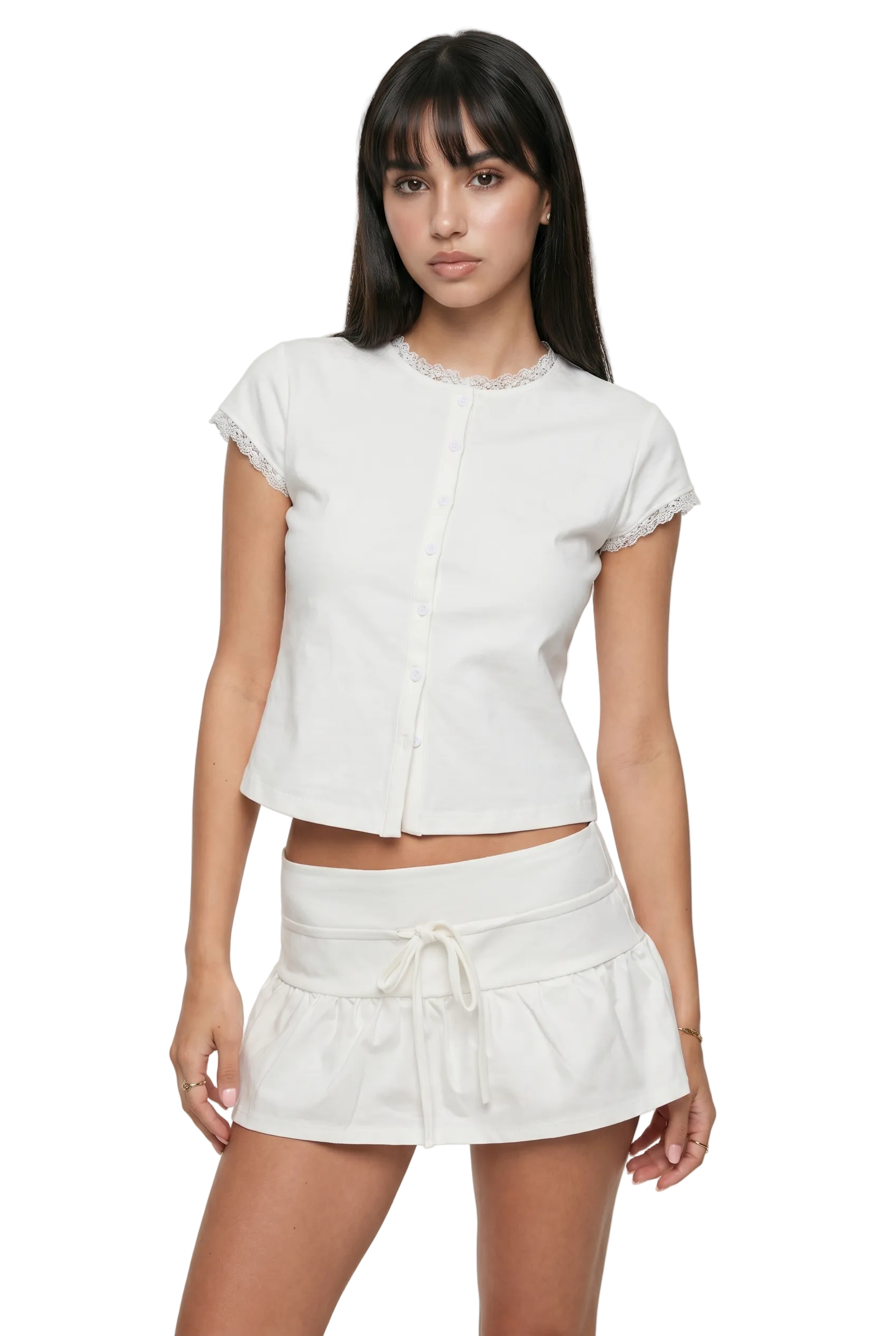 Lace Trim Baby Tee