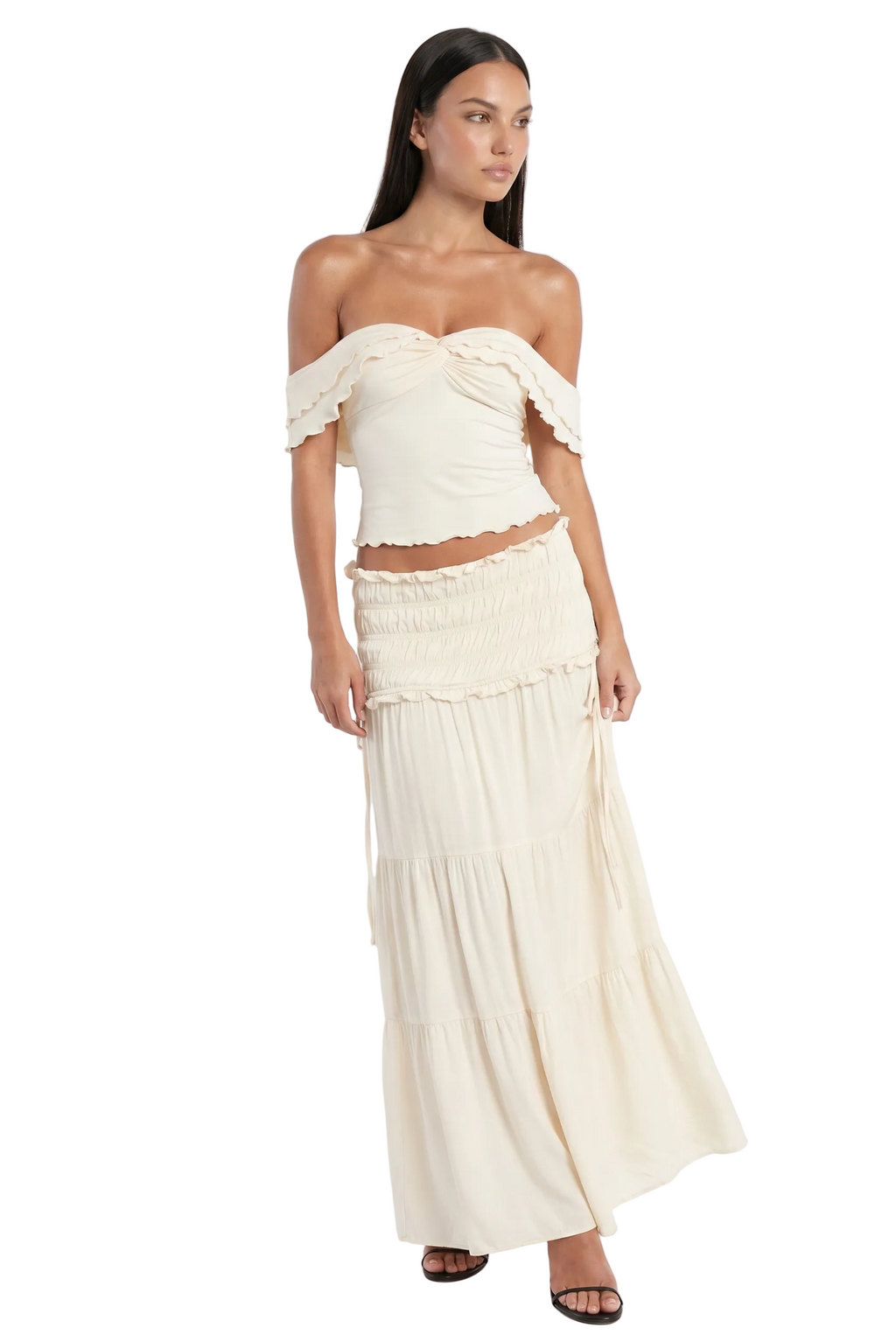 Twist Front Off-Shoulder Top
