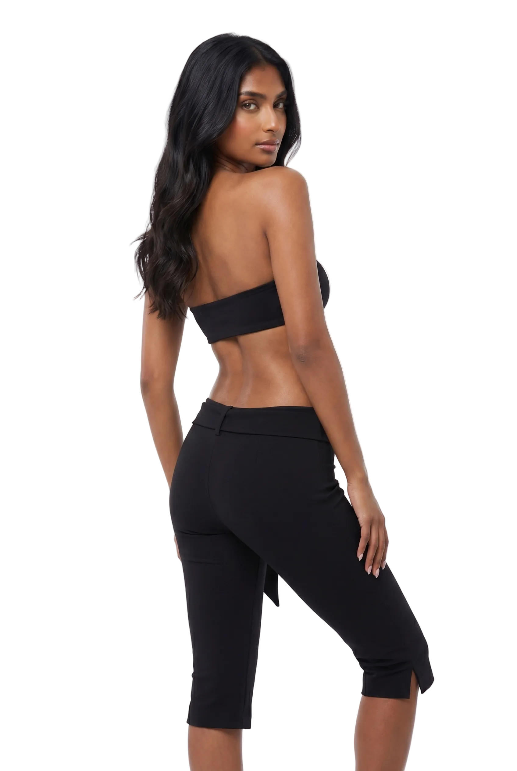 Tie-Waist Capri Pants