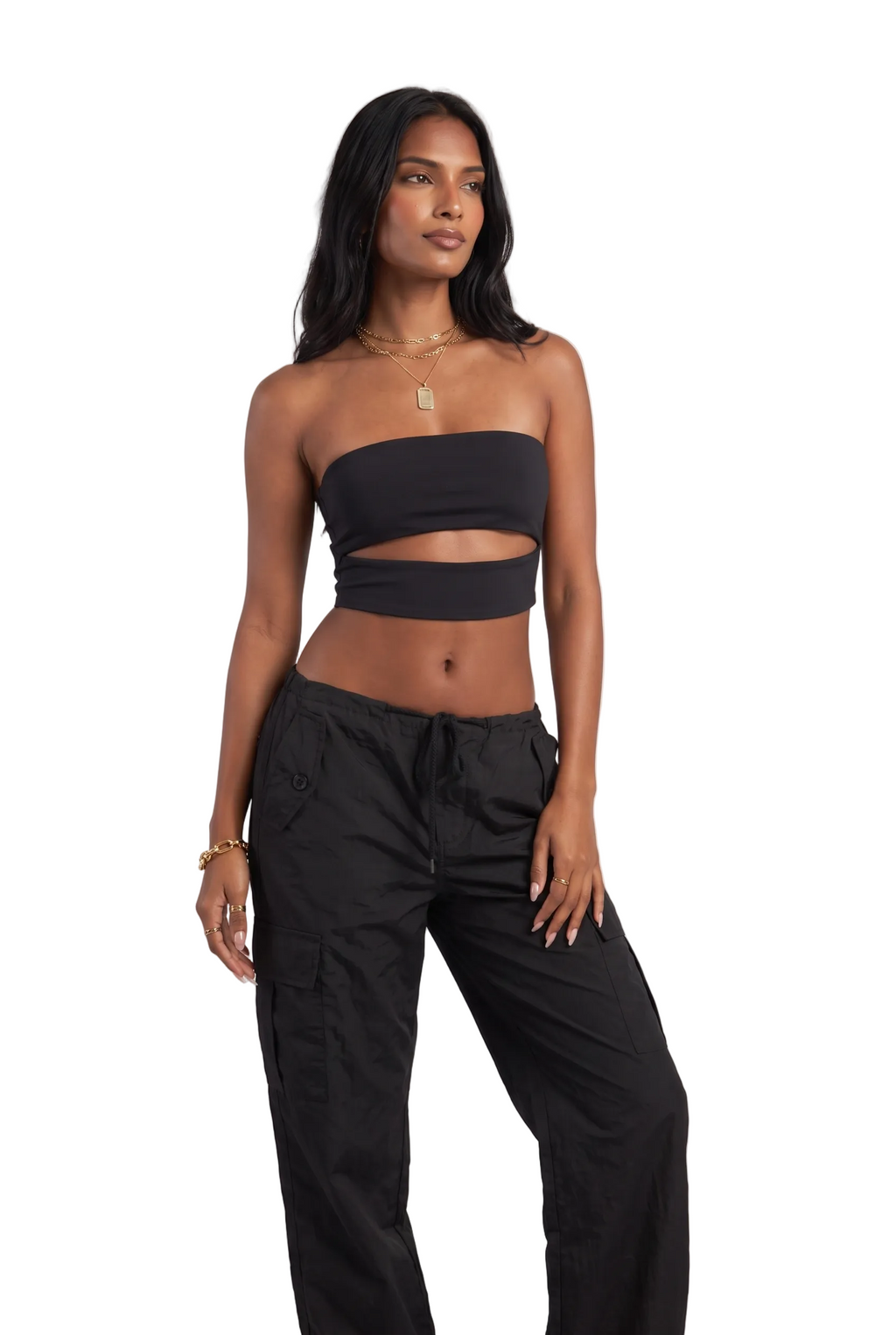 Strapless Cut-Out Tube Top