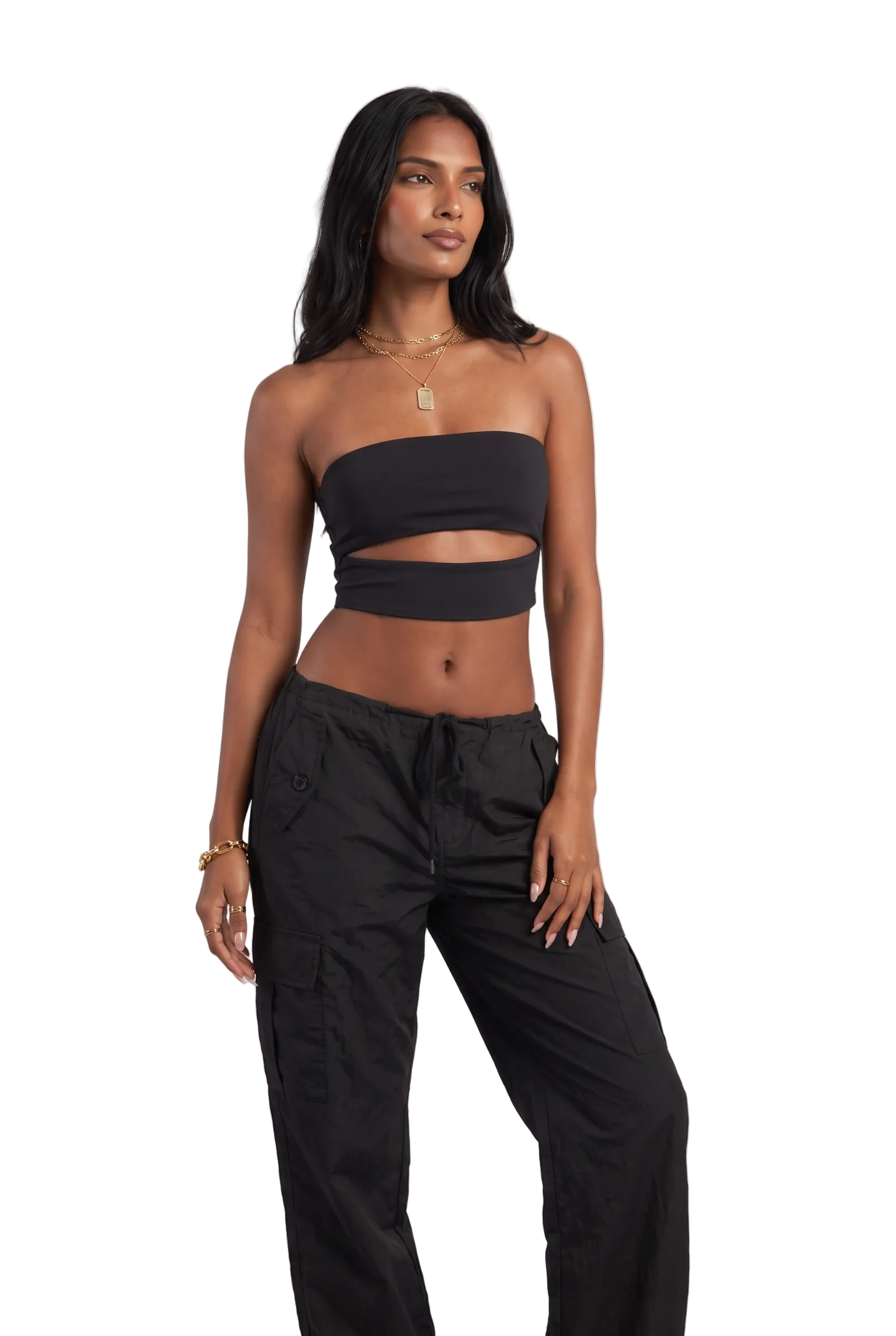 Strapless Cut-Out Tube Top