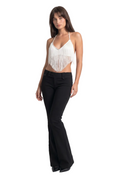 Low-Rise Bootcut Trousers